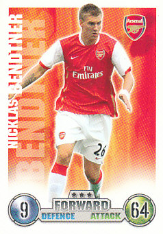 Nicklas Bendtner Arsenal 2007/08 Topps Match Attax #14